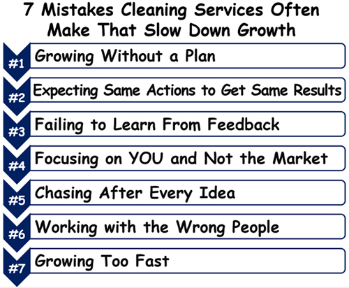 7 Mistakes Cleaning Services Often Make &##xd;&##xa;          That Slow Down Growth