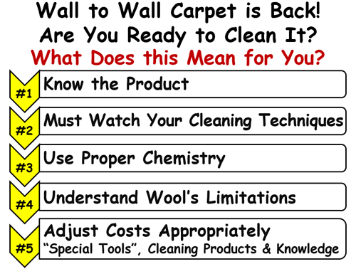 Wall to Wall Wool Carpet is Back&##x21;                     &##xd;&##xa;              Are You Ready to Clean it&##x3f;
