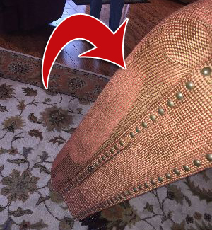 Do you have any idea what cause the browning on this ottoman