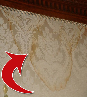 Fabric Damage Caused by Ceiling Water Leaks