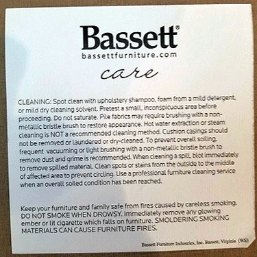 EXAMPLE OF DETAILED CLEANING INSTRUCTIONS