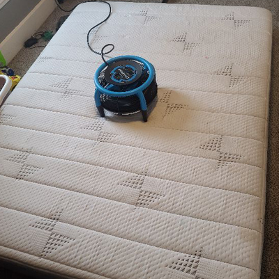 Use air movers to dry mattresses thoroughly
